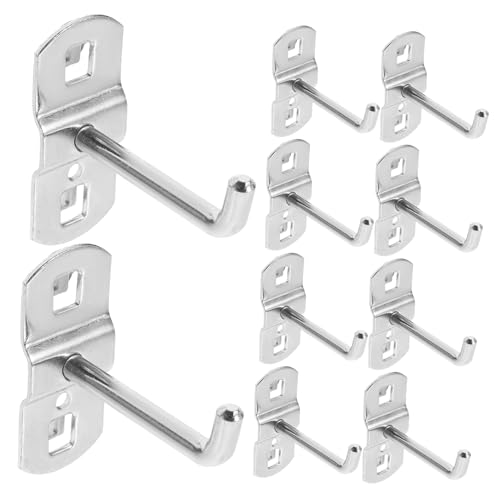Sosoport 12 Stück Pegboard Haken Metall Quadratische Lochwandhaken für Werkzeug und Zubehördisplay Installieren für Schrank und Wandlagerung von Sosoport