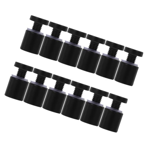 Sosoport 12 Stück Teiliges Schwarze Edelstahl Abstandshalter Schrauben Kratzfest Leichtes Design Langlebig für Werbeschilder Glas DIY und Professionelle Montage Sosoport 12 Stück Teiliges Schwarze Edelstahl Abstandshalter Schrauben Kratzfest Leichtes Design Langlebig für Werbeschilder Glas DIY und Professionelle Montage von Sosoport