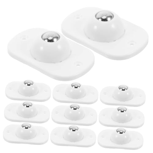 Sosoport 16 Stück Teiliges Selbstklebende Mini Möbelrollen aus Abs und Edelstahl Verschleißfest Geräuscharm für Sofas Betten Tische Einfache Montage ohne Bohren für Wohn Bürogebrauch von Sosoport