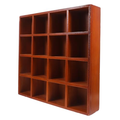 Sosoport 16gitter Wandmontierte Schattendisplaybox Mit Quadratischen Fächern Aus Holz Für Aufbewahrung Und Ausstellung Von Sammlerstücken Spielzeug Und Erinnerungsstücken Im von Sosoport