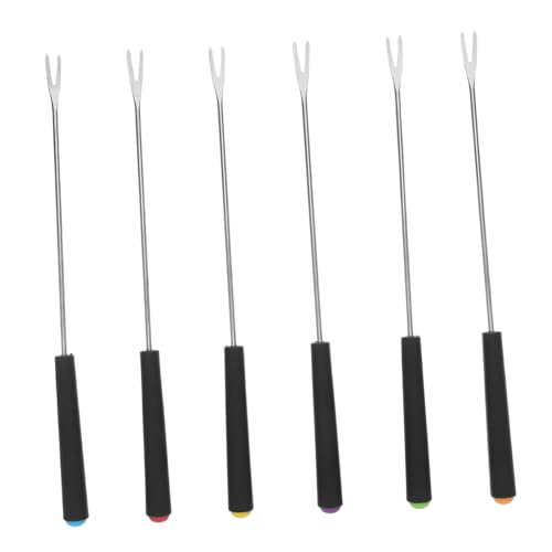 Sosoport 18 Stück Teiliges Edelstahl Fondue Gabel mit Sicherheits-spitzen Rostfrei Vielseitig für Käsefondue Fleisch und Obst Leicht zu Reinigen Langlebig und Bruchsicher für Grill und von Sosoport