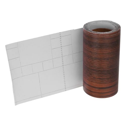 Sosoport 1Rolle Holzmaserungs Reparaturband Selbstklebendes Band für Möbel Böden Wände Fenster und Türen Walnuss Einfach zu Schneiden Installieren von Sosoport