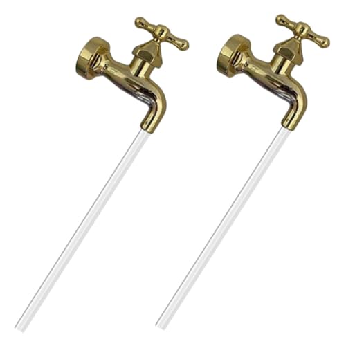 Sosoport 2 Sätze Gartenbrunnen Wasserhahn Kunststoff Unsichtbarer Fließender Auslauf Wasserspender Dekoration Für Terrasse Gartendeko Außenbereich von Sosoport