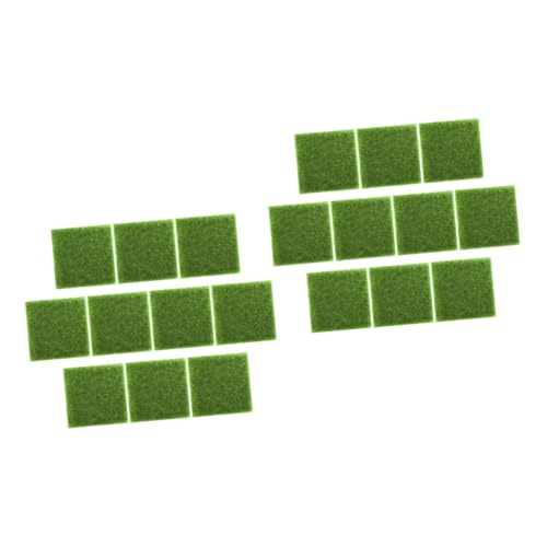 Sosoport 2 Sätze Künstlicher Gartenrasen Kunstrasen Grasteppich Fliesen Quadrate Kunstgras Für Terrasse Graswand Für Bardekoration Lebensechter Rasen Mini-gartengrasmatte Green 10 Stück * 2 von Sosoport