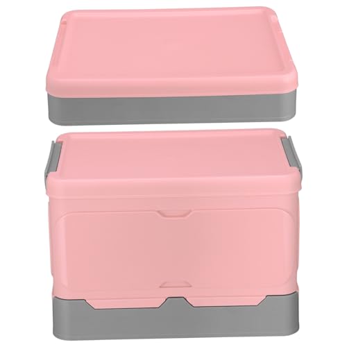 Sosoport 2 Stk. Klappbare Dicke Aufbewahrungsboxen Faltbare Organizer Körbe in Rosa Platzsparend Robust und Vielseitig für Haushalt Auto und Reise Praktische Ordnungshelfer für Kleidung von Sosoport