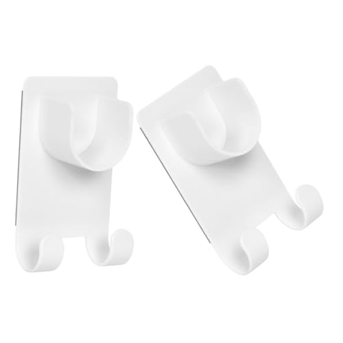 Sosoport 2 Stück Duschvorhangstangenhalter aus Robustem Material Einfache Montage ohne Bohren Verstellbare Gardinenstangenhalterung Geeignet für Badezimmer Fliesen Marmor und von Sosoport