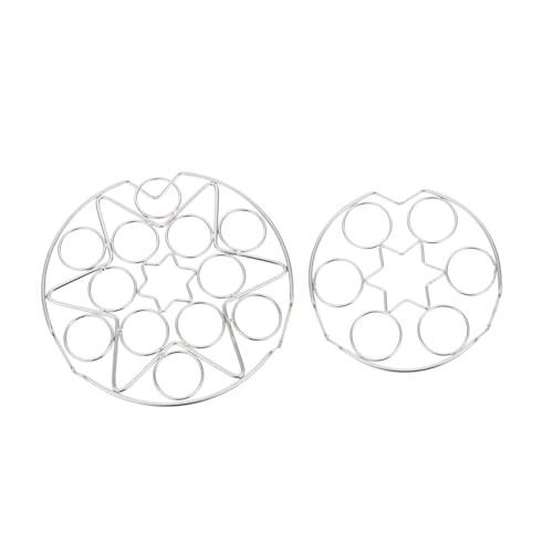 Sosoport 2 Stück Edelstahl Eier Dampfgarer Racks Hitzebeständig Rostfrei Multifunktional Design Kompakt Leicht für Gleichmäßiges Kochen und Nährstofferhalt im Haushalt von Sosoport