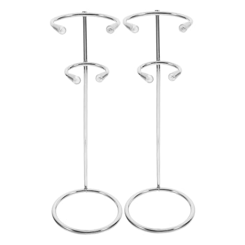 Sosoport 2 Stück Edelstahl Handmixer Halter mit Stabilem Standfuß Rutschfester Rührbesen Organizer für Küchenarbeitsplatte Frother Halter Langlebig Leicht zu Reinigen Modernes Silbernes von Sosoport