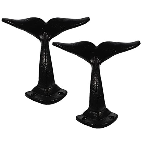 Sosoport 2 Stück Gusseiserner Wandhaken Walflossen Design Vintage Garderobenhaken für Kleidung Schlüssel Mantel Haken Wandmontage Praktisch und Platzsparend Sosoport 2 Stück Gusseiserner Wandhaken Walflossen Design Vintage Garderobenhaken für Kleidung Schlüssel Mantel Haken Wandmontage Praktisch und Platzsparend von Sosoport