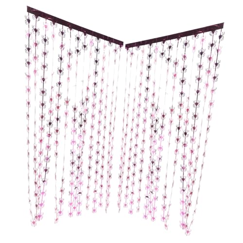Sosoport 2 Stück Halloween Dekoration Vorhang metallische Luftschlangen Hochzeitsdekorationen Türvorhang Lastelfolie -Randvorhang Hochzeitsstreamer Wanddekoration das Haustier Violett von Sosoport