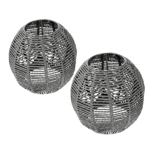 Sosoport 2 Stück Handgefertigter Boho Lampenschirm Klein aus Papierseil und Metall Geflochtene Deckenleuchte für Wohnzimmer Restaurant Platzsparend mit Dekorativem Lichtmuster Sosoport 2 Stück Handgefertigter Boho Lampenschirm Klein aus Papierseil und Metall Geflochtene Deckenleuchte für Wohnzimmer Restaurant Platzsparend mit Dekorativem Lichtmuster von Sosoport