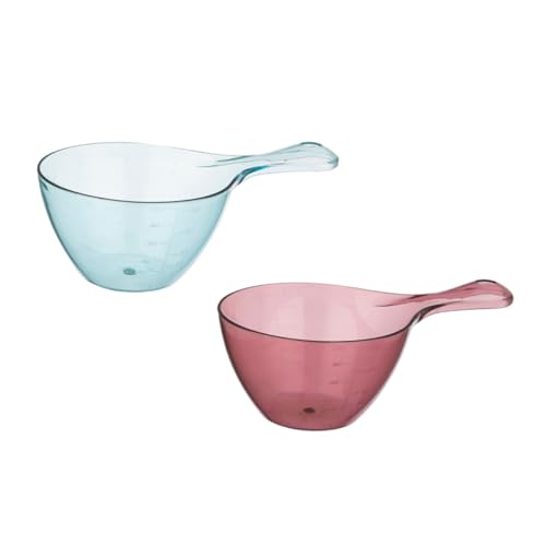 Sosoport 2 Stück Haushalts wasserschöpfer aus Transparentem Dickem Kunststoff mit Ergonomischem Griff und Aufhängeöse Praktischer Küchenlöffel für Haushalt Hotel Restaurant Zufällige Farbe von Sosoport