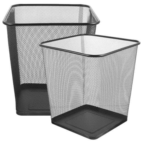 Sosoport Quadratischer Mülleimer aus Kratzfestem Eisengeflecht 2 Stück Design für Büro und Bad Stabiler Müllcontainer mit Verstärktem Boden Netz Abfallkorb für Nutzung Sosoport Quadratischer Mülleimer aus Kratzfestem Eisengeflecht 2 Stück Design für Büro und Bad Stabiler Müllcontainer mit Verstärktem Boden Netz Abfallkorb für Nutzung von Sosoport