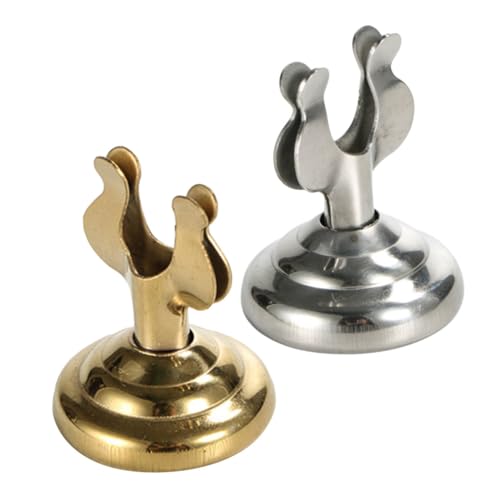 Sosoport 2 Stück Mini Tischkartenhalter U form aus Edelstahl Stabile Memo Fotoclips in Gold Silber Tischnummernhalter für Hochzeit Party Restaurant Eleganter Tischständer von Sosoport