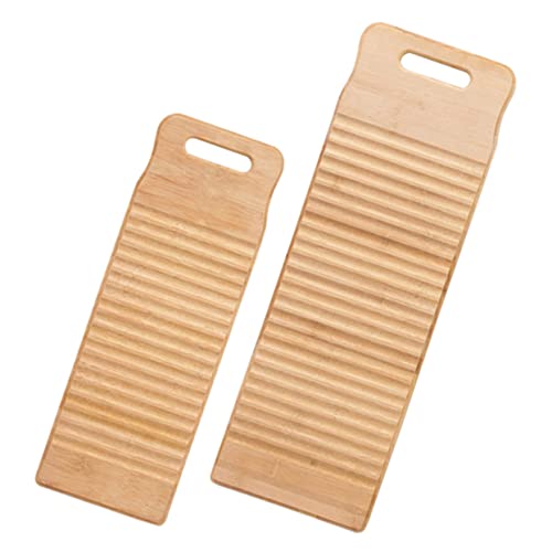 Sosoport 2 Stück Mini-Waschbrett Planke Bad Reinigung Und Werkzeug Handwaschbrett Waschbrett zum Händewaschen von Kleidung Waschbrett Wäschebrett Bamboo Waschbrett Bambus von Sosoport