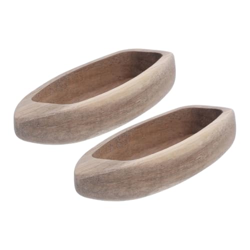 Sosoport 2 Stück Naturholz Boot Deko für Zuhause Büro Unbemalte Miniaturboot Ornamente für DIY Bastelprojekte von Sosoport