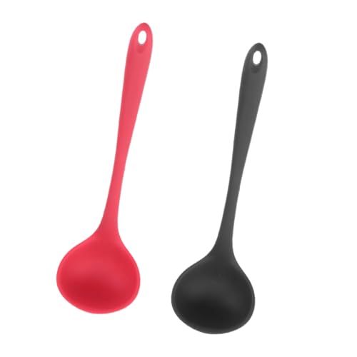 Sosoport 2stücke Silikon-suppenlöffel Für Küche Hitzebeständige Breilöffel Und Reislöffel Leicht Zu Reinigen Verstauen Sosoport 2stücke Silikon-suppenlöffel Für Küche Hitzebeständige Breilöffel Und Reislöffel Leicht Zu Reinigen Verstauen von Sosoport