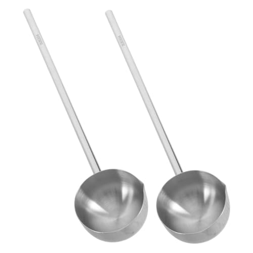 Sosoport 2 Stück Teiliges Edelstahl Mini ölpfännchen mit Langem Griff Hitzebeständig Kompakt und Langlebig zum Kochen und Servieren von Öl Praktische Kleine Kasserolle für Vielseitigen von Sosoport