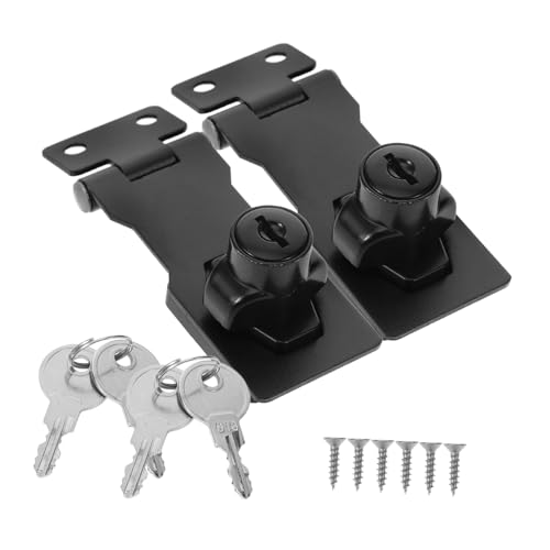 Sosoport 2 Stück Türschloss Riegel aus Latch für Schrank und Schublade Einfache Installation Schrauben Eleganter Schwarzer Farbe Sosoport 2 Stück Türschloss Riegel aus Latch für Schrank und Schublade Einfache Installation Schrauben Eleganter Schwarzer Farbe von Sosoport