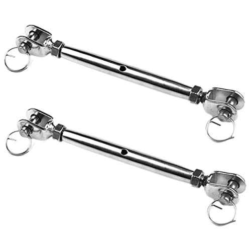 Sosoport 2 Stück Turnbuckle Spannschraube für Drahtseil Hochbelastbar Rostfrei für Industrieanwendungen zur Spannungsregulierung von Kabeln und Seilen Sosoport 2 Stück Turnbuckle Spannschraube für Drahtseil Hochbelastbar Rostfrei für Industrieanwendungen zur Spannungsregulierung von Kabeln und Seilen von Sosoport