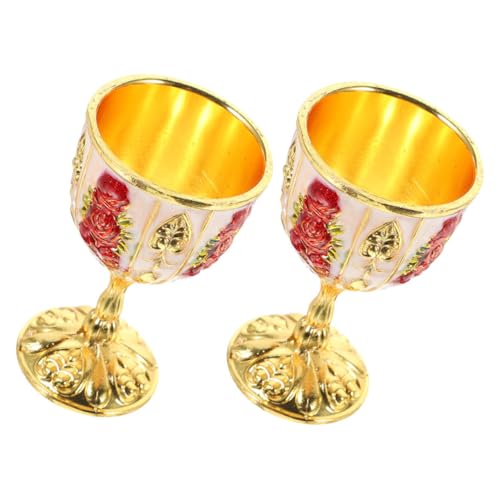 Sosoport 2 Stück Vintage Weinkelch Kleines Robustes Trinkgefäß aus Metall Bruchsicher Dekorativ für Hochzeit Bar und Retro Design mit Hoher Formbeständigkeit und Einfachem Halt Sosoport 2 Stück Vintage Weinkelch Kleines Robustes Trinkgefäß aus Metall Bruchsicher Dekorativ für Hochzeit Bar und Retro Design mit Hoher Formbeständigkeit und Einfachem Halt von Sosoport
