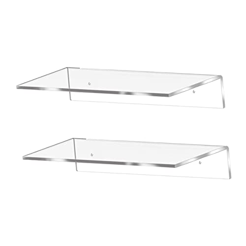 Sosoport 2 Stück Wandregal aus Kunststoff Transparentes Floating Shelf für Bücher Dekoration und Bad Wandmontiertes Regal für Wohnzimmer Schlafzimmer Badezimmer Sosoport 2 Stück Wandregal aus Kunststoff Transparentes Floating Shelf für Bücher Dekoration und Bad Wandmontiertes Regal für Wohnzimmer Schlafzimmer Badezimmer von Sosoport