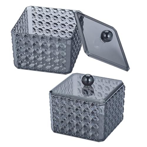 Sosoport 2 Stück Wattepad Wattestäbchen-Aufbewahrungsbox Transparent mit Diamantstruktur Schutz vor Feuchtigkeit für Badezimmer und Schminktisch Organizer Sosoport 2 Stück Wattepad Wattestäbchen-Aufbewahrungsbox Transparent mit Diamantstruktur Schutz vor Feuchtigkeit für Badezimmer und Schminktisch Organizer von Sosoport