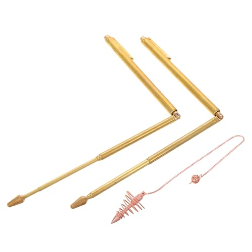 Sosoport 2 teiliges Kupfer Wünschelruten Wasser Stab Langlebig Robust Penförmig Handlich für Paranormale Untersuchungen Wassersuche und Schatzortung Einfach zu Bedienen Tragbar für von Sosoport