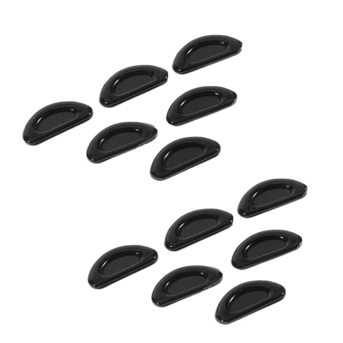 Sosoport 20 Stück Teiliges D förmige weiche Nasenpads für Brillen und Sonnenbrillen rutschfest Druckentlastend Selbstklebend Kompatibel mit Verschiedenen Brillenfassungen Schwarz von Sosoport