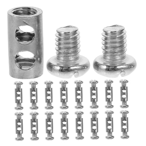 Sosoport 20 Stück Teiliges Edelstahl Drahtseilklemmen Doppellochige Stahlseilhalter für Kabel Korrosionsbeständige Robuste Drahtseilclips für Außenbereich und Lampenaufhängung Einfache von Sosoport