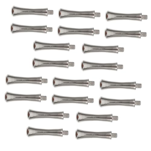 Sosoport 20 Stück Teiliges Haarscheren Ersatz Fingerstützen aus Metall Langlebige Friseurscheren Zubehör Einfache Silberfarbene Scheren Finger Ruhe für Professionelles Styling von Sosoport