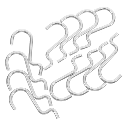 Sosoport 20 Stück Teiliges Metall Pegboard Hakenset Robuste Eisenhaken für Lochwand Einfache Montage ohne Werkzeug Vielseitig Einsetzbar für Garage und Haushaltsorganisation Silberfarben von Sosoport
