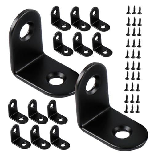 Sosoport 20 Stück Teiliges Winkelverbinder aus Dickem Edelstahl Winkelhalter mit Schwarzen Schrauben Stabile Regalhalter für Möbel Einfache Montage für Küche und Werkstatt Sosoport 20 Stück Teiliges Winkelverbinder aus Dickem Edelstahl Winkelhalter mit Schwarzen Schrauben Stabile Regalhalter für Möbel Einfache Montage für Küche und Werkstatt von Sosoport