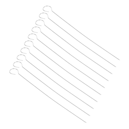 Sosoport 25 Stück Teiliges Grillspieße für BBQ Robuste Rostfreie Fleischspieße mit Ring Wiederverwendbar für Grillen zu Hause Outdoor Picknick und Barbecue von Sosoport