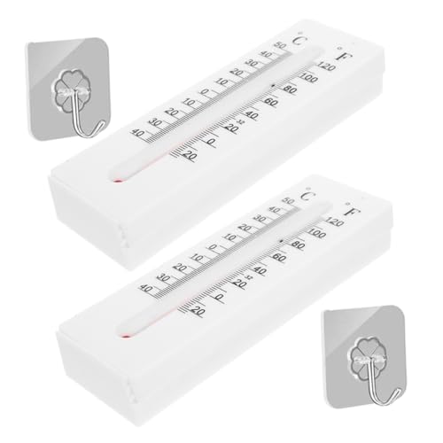 Sosoport 2Stücke Außen Thermometer Schlüsselversteck Dekorative Schlüsselbox mit Realistischem Thermometer für Wetterfeste Schlüsselaufbewahrung für Außenbereich von Sosoport