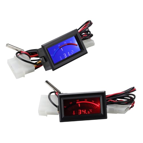 Sosoport 2Stücke Digitale Thermometer mit Eingebettetem Temperaturtest LCD Display für Kühlschrank Inkubator Heizkästen und Präzise Temperaturanzeige von Sosoport