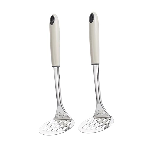 Sosoport 2 Stücke Kartoffelstampfer aus Handheld Kartoffelpresse für Kartoffelpüree Gemüse und Obst Rutschfester Griff Einfach zu Reinigen für Küche von Sosoport