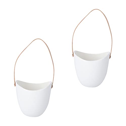 Sosoport 2Stücke Keramischer Hängender Blumentopf mit Abflussloch Dekorativer Pflanzcontainer für Sukkulenten und Blumen Pflanzenhängemöglichkeit Sosoport 2Stücke Keramischer Hängender Blumentopf mit Abflussloch Dekorativer Pflanzcontainer für Sukkulenten und Blumen Pflanzenhängemöglichkeit von Sosoport