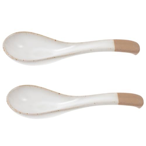 Sosoport 2Stücke Rutschfeste Keramiklöffel Retro Kaffeelöffel für Desserts Eislöffel für Suppen und Getränke Design für Esstisch Sosoport 2Stücke Rutschfeste Keramiklöffel Retro Kaffeelöffel für Desserts Eislöffel für Suppen und Getränke Design für Esstisch von Sosoport