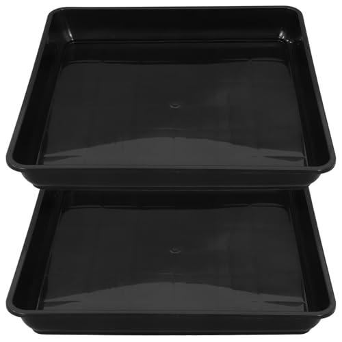 Sosoport 2pcs Pflanze Untertasse Platz Pflanzer Untertasse Kunststoff Anlage Tablett Pflanzer Tropf Schalen für Blumentopf von Sosoport