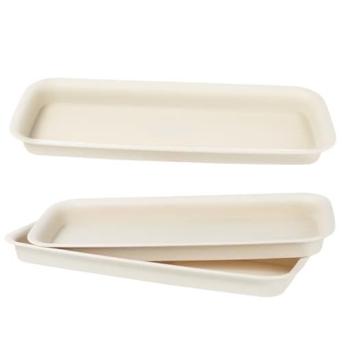 Sosoport 3 Stück Blumentopf-Tablett Blumentopf-Basis Rechteckige Blumentopf-Tabletts Garten-Wasser-Tabletts Pflanzen-Tropfschalen Rechteckige Garten-Blumentopf-Basis von Sosoport