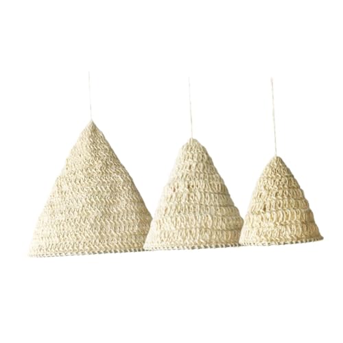 Sosoport 3 Stück Boho Makramee Lampenschirme Weiß Handgefertigte Hängelampen-abdeckung aus Naturhanfseil Wellenförmige Lampenschirme für Schlafzimmer Nachttisch Weiche Lichtwirkung Sosoport 3 Stück Boho Makramee Lampenschirme Weiß Handgefertigte Hängelampen-abdeckung aus Naturhanfseil Wellenförmige Lampenschirme für Schlafzimmer Nachttisch Weiche Lichtwirkung von Sosoport