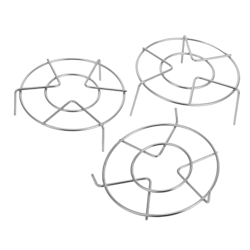 Sosoport 3 Stück Edelstahl Dampfgarer Einsatz Teilig Durchmesser mit Höhenverstellbaren Beinen Stabiles Fuß Design Multifunktionales Steamer Regal für Elektrische Schnellkochtöpfe und von Sosoport