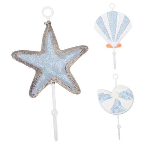 Sosoport 3 Stück Mediterrane Wandhaken Dekorative Eisenhaken mit Seestern und Schneckenmotiv Robuste Garderobenhaken für Bad Handtücher Kleidung Vielseitig und Langlebig Sosoport 3 Stück Mediterrane Wandhaken Dekorative Eisenhaken mit Seestern und Schneckenmotiv Robuste Garderobenhaken für Bad Handtücher Kleidung Vielseitig und Langlebig von Sosoport