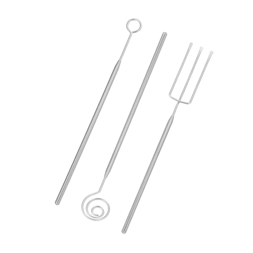 Sosoport 3 Stück Teiliges Set Schokoladengabeln Fondue Dipping Werkzeuge mit Ergonomischem Griff für DIY Süßigkeiten und Backdekoration Leicht zu Reinigen und Robust von Sosoport
