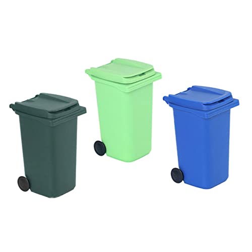 Sosoport 3Stücke Tischmülleimer Mini Abfalllager Eimer mit Deckel Multifunktionale Desktop Storage Box für Büro Küchentisch Nachttisch Kompakt Stylish Zufälligen Farben von Sosoport