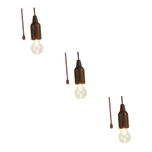 Sosoport 3st Licht Ziehen Zieht Seil Led-lampe Retro-hängebirne Zelt Glühbirnen Geführte Zeltlaternen Batteriebetriebene Glühbirnen Hängende Glühbirne Partyzubehör Draussen Abs Taschenlampe von Sosoport