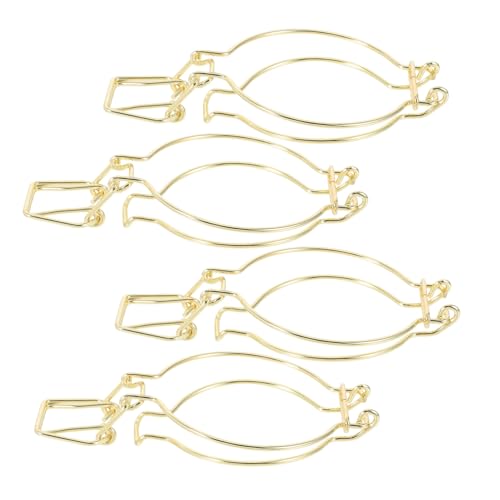 Sosoport 4 Stück Einmachglas Drahtbügel aus Goldfarbene Ersatzring Klammern für Glasbehälter Luftdichte Einmachglas Verschlussclips Vielseitig für Küche und Gastronomie Sosoport 4 Stück Einmachglas Drahtbügel aus Goldfarbene Ersatzring Klammern für Glasbehälter Luftdichte Einmachglas Verschlussclips Vielseitig für Küche und Gastronomie von Sosoport
