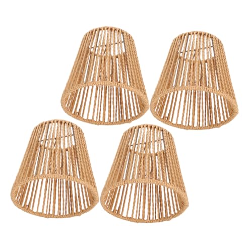 Sosoport 4 Stück Handgewebte Rattan Lampenschirme Boho Pendelleuchten Ersatz für Decken und Wandleuchten Stilvolle Tischbeleuchtung für Gemütliche Sosoport 4 Stück Handgewebte Rattan Lampenschirme Boho Pendelleuchten Ersatz für Decken und Wandleuchten Stilvolle Tischbeleuchtung für Gemütliche von Sosoport