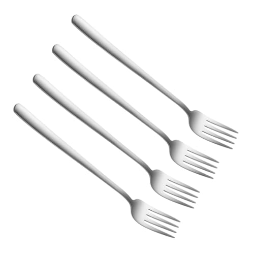 Sosoport 4 Stück Teiliges Gabeln Rostfrei Poliert Rostbeständig Vielseitig für Obst Salate Fleisch Geeignet für Restaurant Party Hochzeit Spülmaschinenfest von Sosoport